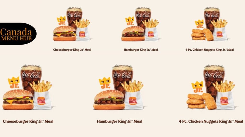 Burger King Kids Meals Canada Prices 2026