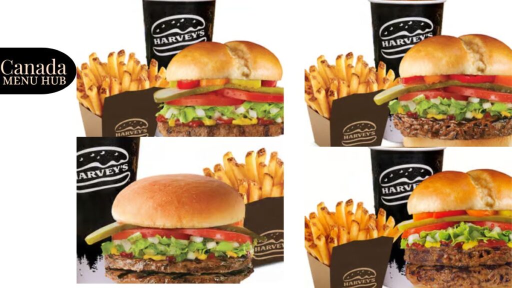 Harveys Burgers Menu Prices in Canada