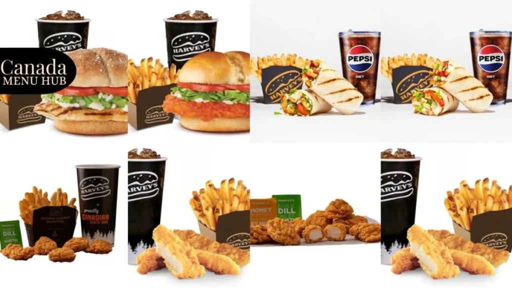 Harveys Chicken, Wraps & Salads Menu Prices in Canada