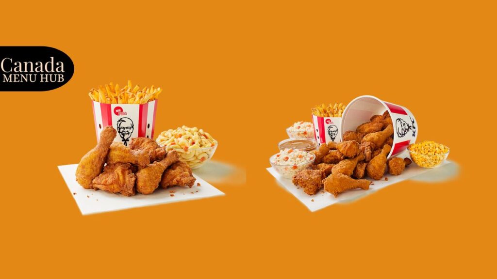 KFC Buckets Menu With Prices Canada