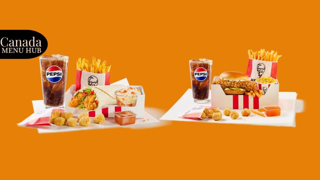 KFC Featured Menu With Prices Canada