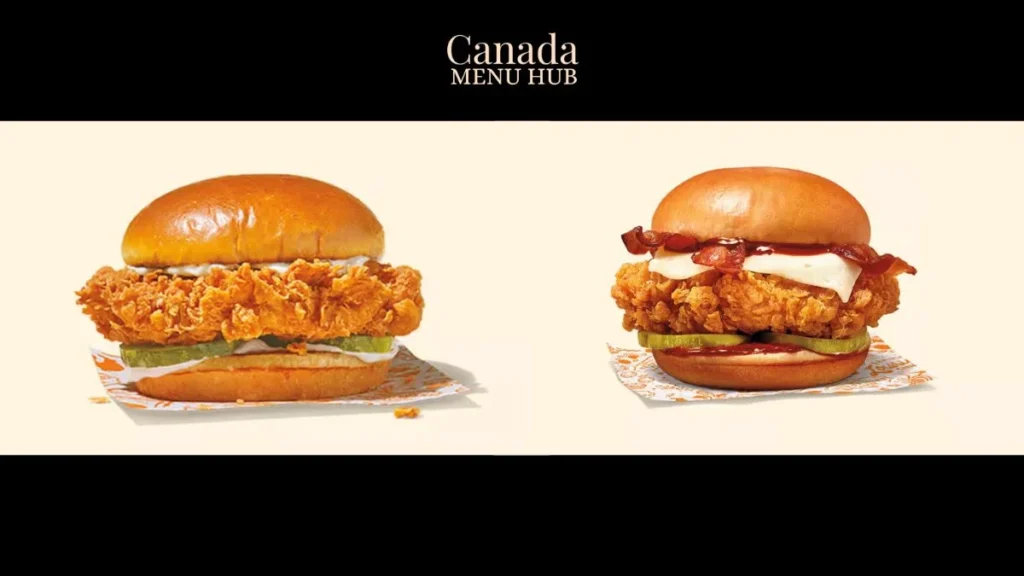 Popeyes Chicken Sandwiches Menu with Prices in Canada