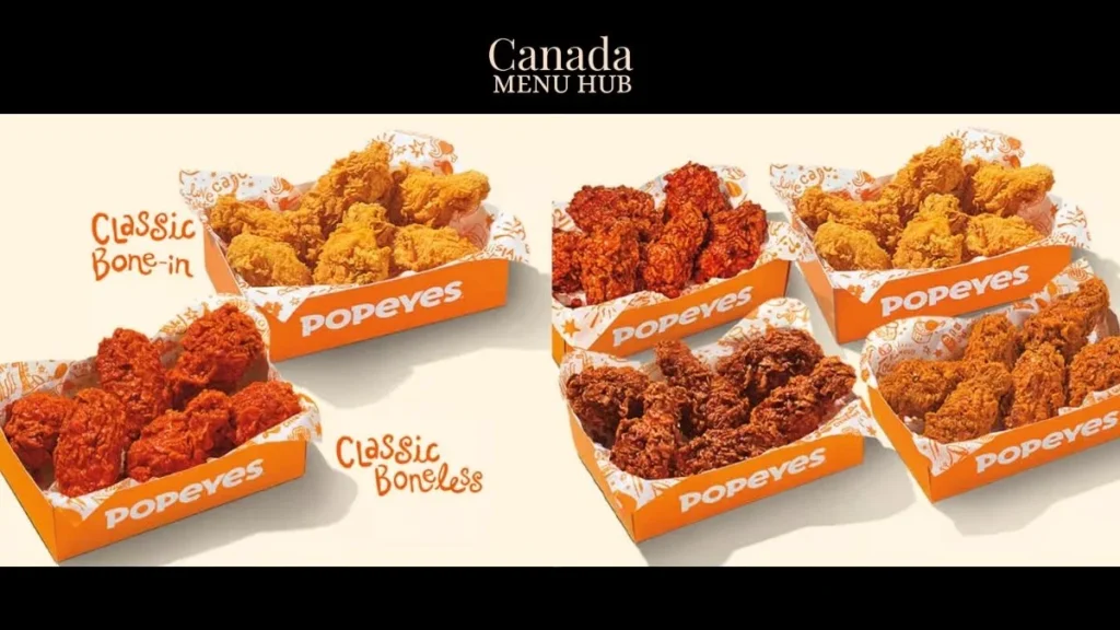 Popeyes Wings Menu with Prices in Canada