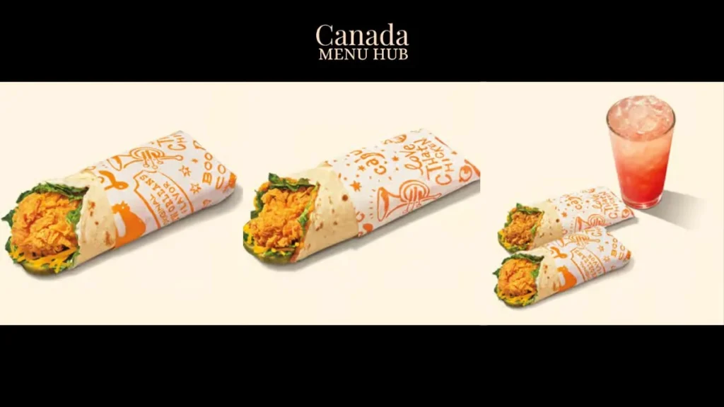Popeyes Wraps Menu with Prices in Canada