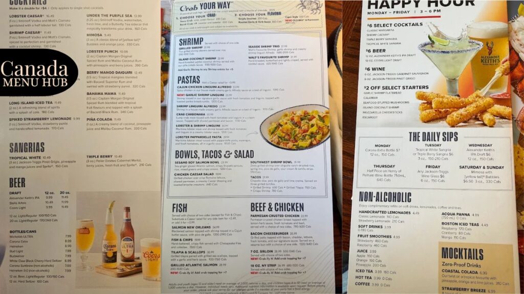 Red Lobster Menu With Prices in Canada 2026 Update