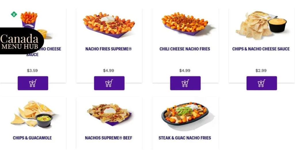 Taco Bell Fries & Nachos Menu with Prices 2026