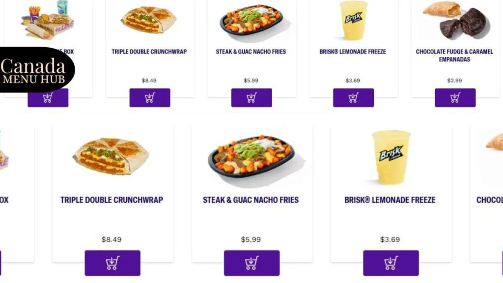 Taco Bell Canada Menu With Prices 2026