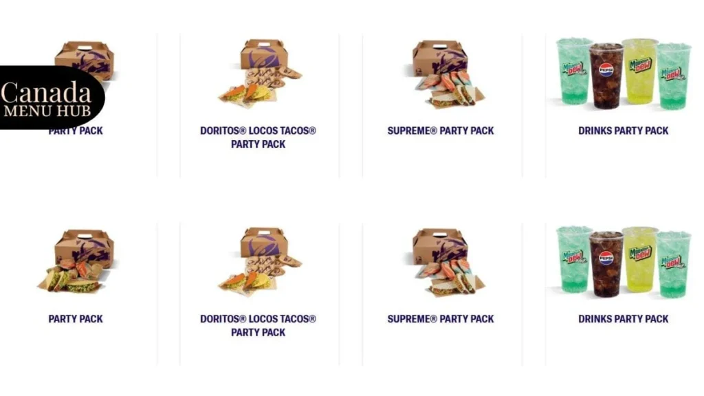 Taco Bell Party Packs & Group Meals Menu with Prices 2026