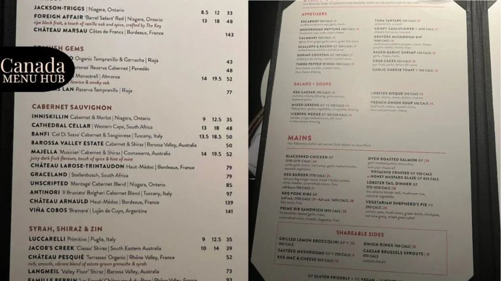The Keg Steakhouse Menu Prices in Canada (Updated 2026) 2 The Keg Steakhouse menu prices in Canada