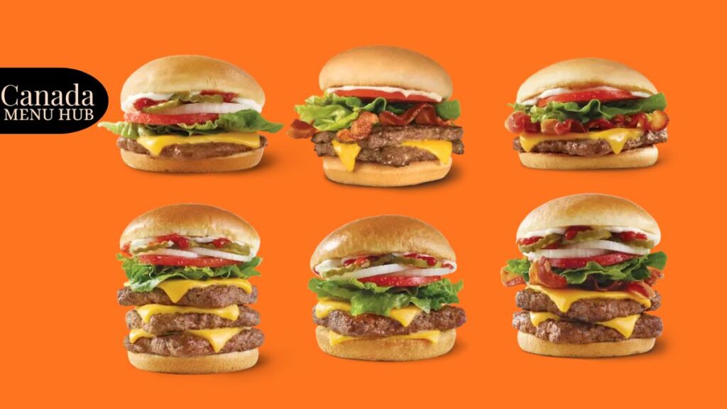Wendys Burgers Menu With Prices in Canada