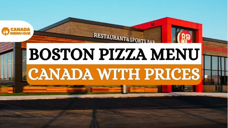 Boston Pizza Menu With Prices In Canada [Updated 2026]