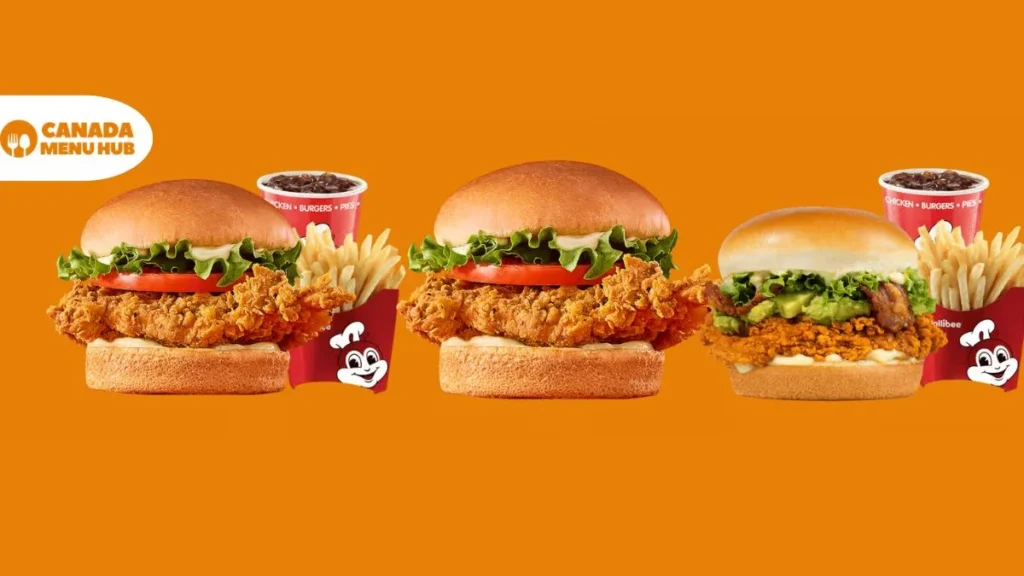 Jollibee Chicken Sandwiches Menu Prices in Canada