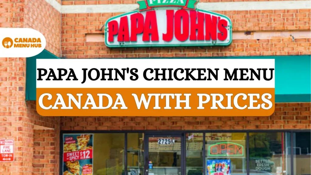 Papa John's Menu with Prices 2026 (Canada) – Updated List