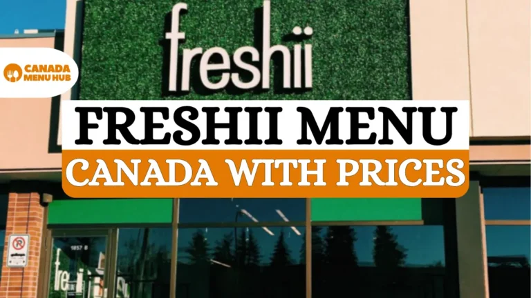 Freshii Menu Prices in Canada