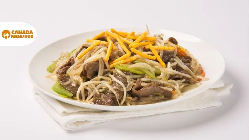 Mandarin Restaurant Chow Mein Menu Prices in Canada