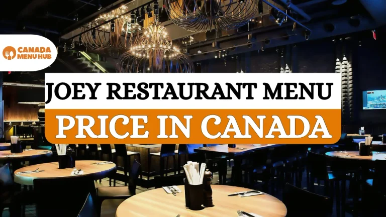 Joey Restaurant Menu With Prices In Canada